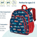 Wildkin 12-inch Kids Backpack – Padded, Adjustable, Ideal for Daycare & Travel - Transportation