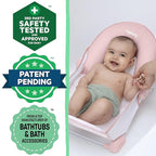 Ingenuity Foldaway 2-Position Bather, 2-Position Adjustable Support Baby Bath seat for Sink or Bathtub, Ages 0-6 Months, up to 20 pounds, Pink
