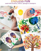 Nicpro 14 Colors Large Washable Paint Set for Kid (16.9 oz, 500 ml), Acrylic Bulk Paint Supplies Non Toxic Children Tempera Paint for Art, Craft DIY, Poster & Finger Paint, School, Party, Classroom