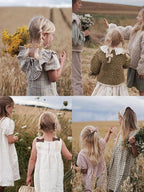 Baby Toddler Girls Hair Ties with Linen Bows, 20 pcs No Damage Elastic Nylon Ponytail Holders, Small Hair Accessories for Thick or Thin Hair