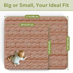 Soft Thicker Baby Mat for Floor 50"x50", Non-Slip Baby Play Mat, Easy to Clean 50x50 Playpen Mat, Portable Playmat, Crawling Mat for Infants, Babies, Toddlers, Activity Mat, Rainbow, Brown