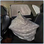 Nursing Carseat Canopy Breastfeeding Cover - Multi-use Stretchy Car Seat Covers for Babies, Baby Shower Gifts (Grey Arrows)