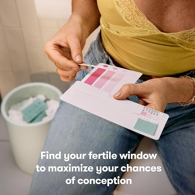 Frida Fertility at-Home Ovulation Test Kit, Easy-to-Use LH Test Strips for Ovulation Prediction Fertility Tracker, 99% Accuracy, Find 2 Most Fertile Days to Conceive, 60 Count