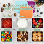 6-Pack 6oz Stainless Steel Snack Containers for Kids, Leak-Proof Metal Toddler Food Storage Containers with Silicone Lids & 64 Writable Labels, Stackable Lunch Box for School, Office, Picnic, Home