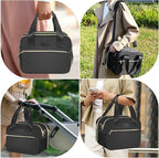 PIIOSER Breastmilk Cooler Bag with Ice Pack, Fits 6 Baby Bottles Up to 9 Ounce, Insulated Bottle Travel Bags with Shoulder Strap-Wearable Breast Pump Carrying Case for Nursing & Working Moms