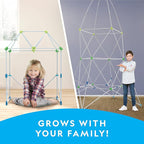 National Geographic Indoor Fort Building Kit - 225 Pieces for Creative Play, STEM Building Toys for Kids Ages 6-12, Blanket Fort (Amazon Exclusive)