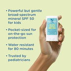 BLUE LIZARD Mineral Sunscreen Stick with Zinc Oxide SPF 50+ Water Resistant UVA/UVB Protection Easy to Apply Fragrance Free, Kids, Unscented, 0.5 oz
