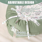 Baby Lounger Cover for Boys Girls, Reversible Baby Nest Cover, Adjustable Baby Lounger Replaceable Cover for Infant Newborn, Portable and Machine Washable, Cotton Green Rabbit Cover Only
