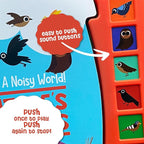 What A Noisy World - Nature's Chirpers - Sound Books for Toddlers - Musical Toys for Toddlers 3-5 - Musical Book for Preschoolers with 6 Different Sounds - Screen-Free Birthday Gifts