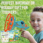 Electric Dinosaur Bubble Machine Gun for Kids Ages 4-8, Big Dino Bubble Blaster with Bubble in Giant Bubble Design, Outdoor Backyard Toys Fun for Toddlers 1-3-5 Birthday Parties