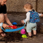 Accmor Toddler Backpack with Leash, Cute Baby Backpack with Anti Lost Wrist Link, Mini Kids Backpack Leash Walking Harness for Travel, Adjustable Excavator Backpack Tether for Boys Girls Ages 1-3