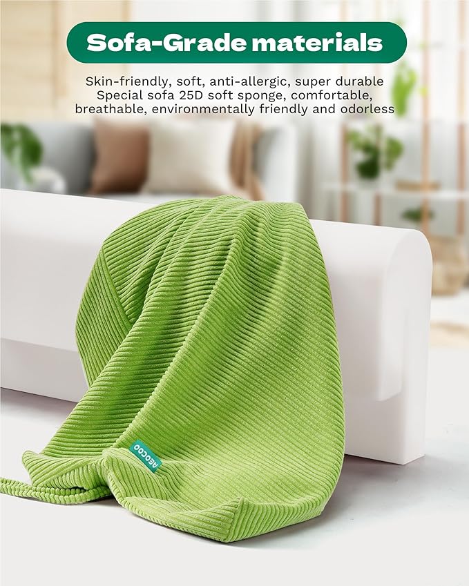 Bed Rail Bumpers Protector, Hospital Bed Rails Padding, Loft Beds and Bunk Beds Bumpers Protector, Premium Soft Memory Foam - Anti-Bump | Fall Prevention, Size 27.6 x 5.5 x 11.8 Inches, Green