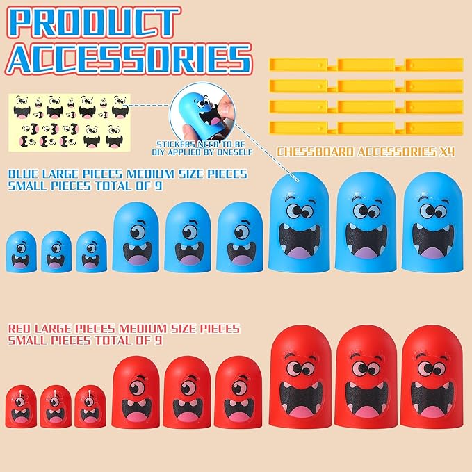 Tic Tac Toe Strategic Board Game for Kids and Family,Party Tabletop Games, Strategy Head to Head Games,Friendly Educational Board Game, Suitable Party 2 Players Toys (1PC)