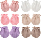 BQUBO Newborn Infant Toddler Mittens No Scratch Cotton Elastic Wrist Gloves Hypoallergenic for 0-6 Months Baby Boys Girls