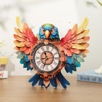 3D Puzzles for Adults Clock-Parrot Design Model Kit-Mechanical DIY Pendulum Clock with Roman Numerals-Desk Home Office Decor Personalized Gift for DIY Lovers