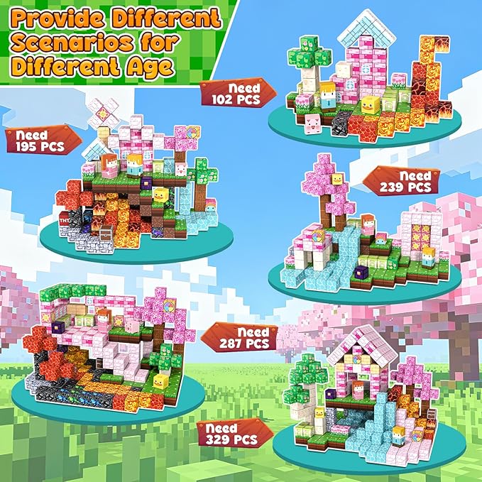 200PCS Magnetic Building Blocks, Magnet Toys Magnetic Cubes, Magnetic Blocks for Kids Ages 4-8, Stacking Magnet Blocks STEM Building Toys for Boys Girls Ages 3 4 5 6 7 8-12 Gifts