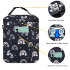 Breastmilk Cooler Bag with Ice Pack Fits 4 Baby Bottles Up to 9 Ounce Insulated Baby Bottle Bag Breast Milk Cooler on the Go with Strap Fits Medela/Dr.Brown's for Nursing Mom Daycare, Work or Travel