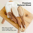 Wooden Baby Hair Brush - Cradle Cap Baby Brush with Soft Goat Bristles, Perfect Gentle Scalp Newborn Comb for Infant, Girls, Boys, Bath Essentials(Dark Walnut, Oval)