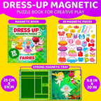 QUOKKA Magnetic Dress-Up Dolls for Girls Boys with 35 Magnetic Pieces - Creative Magnetic Play Set for Home or Travel - Perfect Paper Dolls for Ages 3 and Up, Boost Storytelling with Fairies