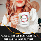 Personalized Coffee Mug 15 Oz, Custom Picture Text or Logo Ceramic Mug, Customized Gift for Men & Women, Taza Personalizada with Photo and Words, Customizable Large Tea Cup | White