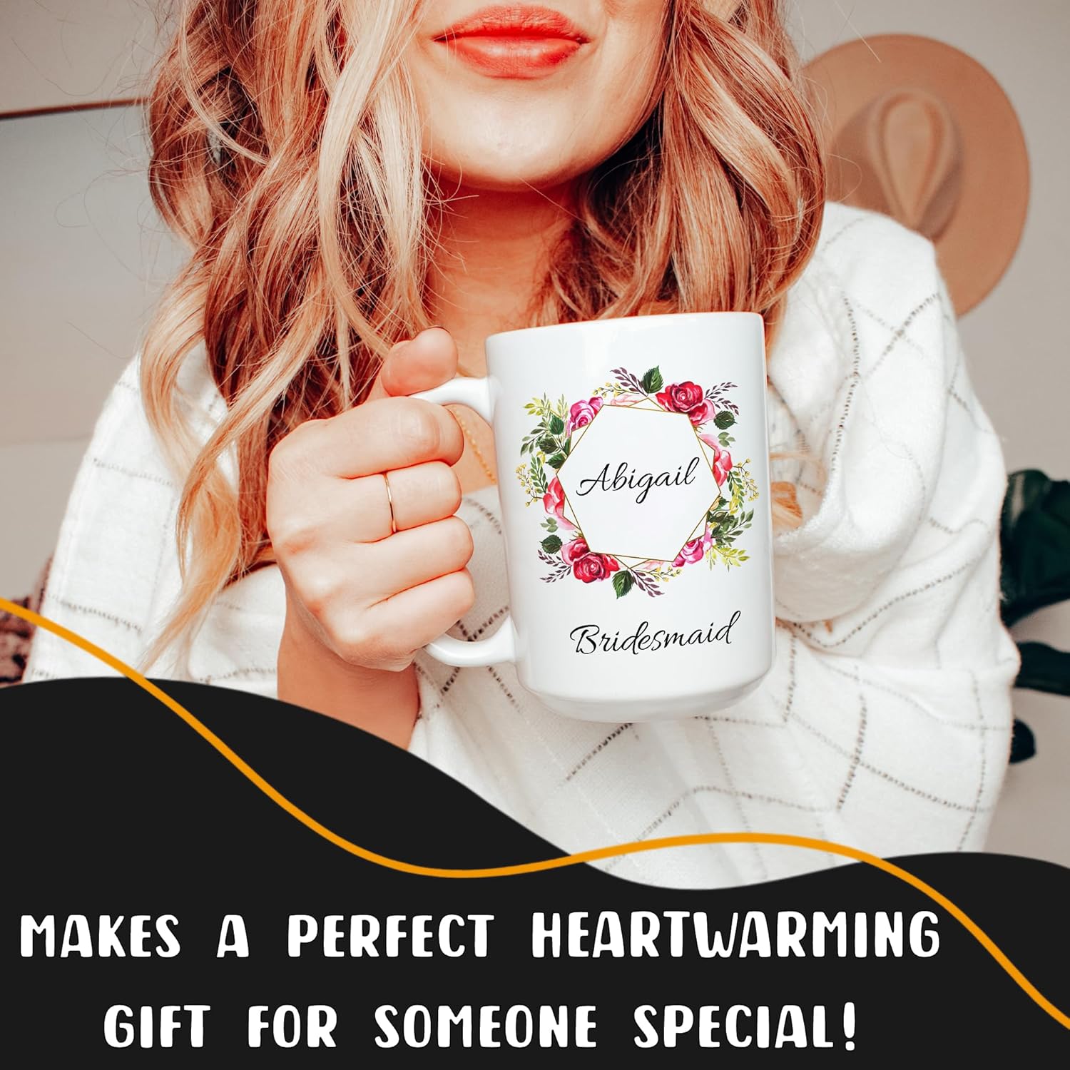 Personalized Coffee Mug 15 Oz, Custom Picture Text or Logo Ceramic Mug, Customized Gift for Men & Women, Taza Personalizada with Photo and Words, Customizable Large Tea Cup | White