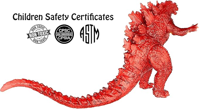 TwCare Fire Godzilla vs. Kong 2021 Toy Burning Action Figure: Flaming King of The Monsters, Movie Series Movable Joints Soft Vinyl, Travel Bag