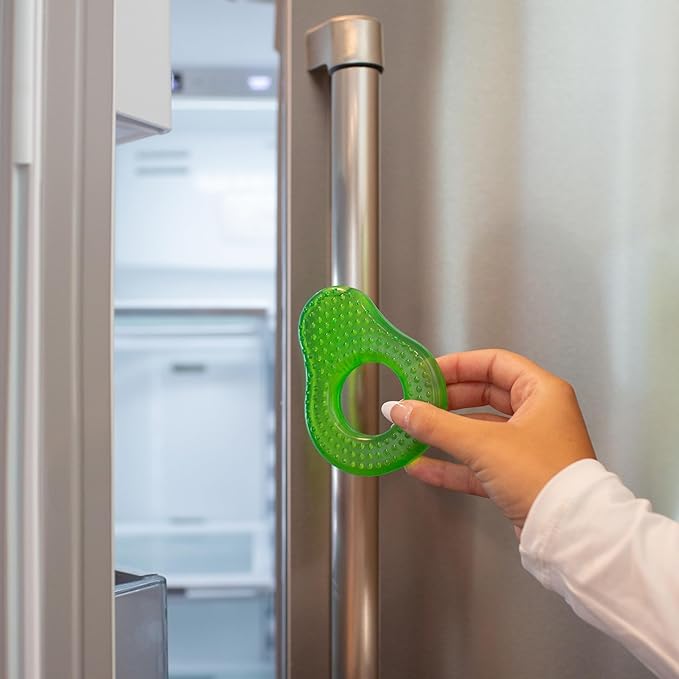 Dr. Brown's AquaCool Water-Filled Teether, Cooling Teether Toy for Babies, Soothes Sore Gums, Avocado Toast Shapes, BPA Free, 3m+, 2-Pack