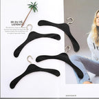 Civaner 11 Pcs Doll Garment Rack with Wooden Clothes Hanger for 18 Inch Girl Doll Clothes Mini Hangers Wardrobe Furniture Accessories for Dollhouse Baby Shower Supplies (Black)