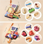 TUMAMA TK 3PCS Baby Books 0-6 Months, Soft Cloth Books for Babies Infants Toddler, Touch and Feel Crinkle Cloth Books 6 to 12 Months, Early Development Interactive Toys Gifts for Boys Girls