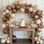 RUBFAC 129pcs Brown Balloons Different Sizes 18 12 10 5 Inches for Garland Arch Kit, Premium Boho Coffee Brown Latex Balloon for Birthday Party Graduation Wedding Anniversary Baby Shower Decoration