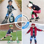 BOSONER Kids/Youth Knee Pad Elbow Pads for Roller Skates Cycling BMX Bike Skateboard Inline Rollerblading, Skating Skatings Scooter Riding Sports