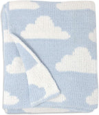 Living Textiles Blue Clouds Chenille Soft Baby Blanket Reversible Premium Cozy Fabric for Best Comfort - for Infant,Toddler,Newborn,Nursery,Boy,Unisex,Throw,Crib,Stroller,Gift, Blue Clouds 40x30