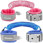 Blisstime Toddler Leash, 2 Pack Kid Leash Anti Lost Wrist Link with Key Lock Baby Leash Harness for Toddler (Blue+Pink)