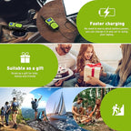 WokTok Adult Walkie Talkies Long Range Rechargeable Portable Two-Way Walkie Talkie, Camping Gear, SOS Sirens, NOAA Weather Alarms, Kid's Toys, Easy-to-Use Walkie Talkies,2 Packs(No Batteries)