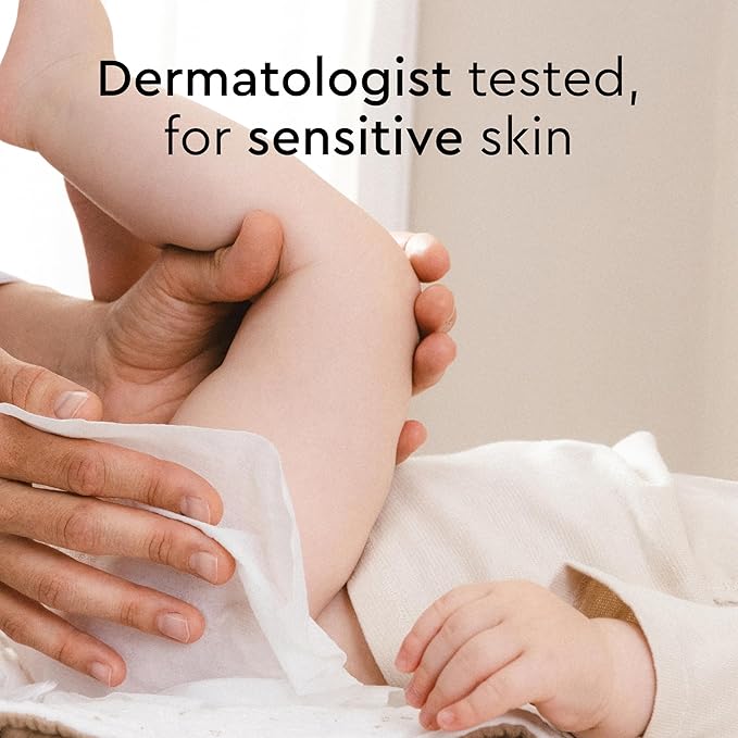 LILLYDOO Baby Wipes with 99% Water – Unscented, Hypoallergenic, Plant-Based, Strong & Plastic-Free, Compostable, 4 resealable Packs x 72 (288 Wipes Total)