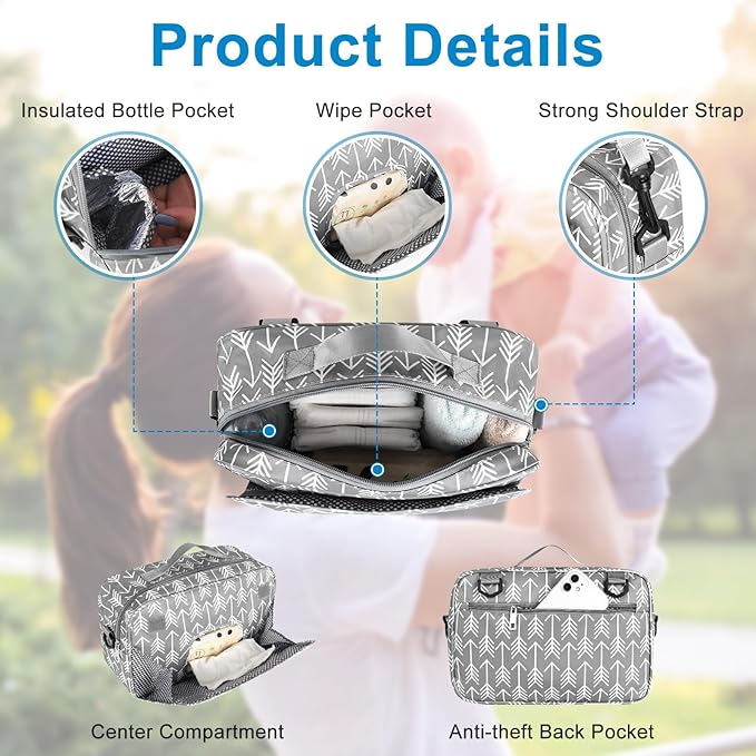 Accmor Stroller Organizer, Universal Stroller Organizer with Insulated Cup Holder Pocket, Dual Purpose Large Capacity Stroller Bag Caddy, Stroller Accessories Fits for Uppababy, Doona, Nuna Strollers