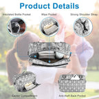 Accmor Stroller Organizer, Universal Stroller Organizer with Insulated Cup Holder Pocket, Dual Purpose Large Capacity Stroller Bag Caddy, Stroller Accessories Fits for Uppababy, Doona, Nuna Strollers