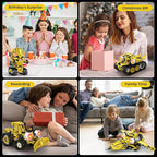 5-in-1 STEM Robot Building Kit for Kids Ages 8-16, Remote & App Controlled, Rechargeable Engineering Learning DIY Coding Toy, Educational Building Blocks Gift for Girls & Boys (673 PCS)