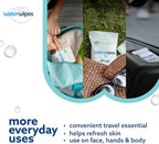 WaterWipes Sensitive+ On The Go Wipes, 3-In-1 Cleans, Cares, Protects, 99.9% Water, Unscented & Hypoallergenic Wet Wipes, 100 Count (10 Packs)