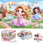 Jumbo Floor Puzzle for Kids,48 Piece Princess Large Jigsaw Puzzles,Puzzle for Toddler Ages 3-5,Preschool Educational Intellectual Development Toy Gift for Boys & Girls Ages 4-8