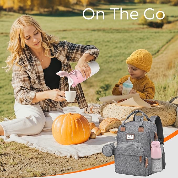 Portable Bottle Warmer for Travel, Dual Heating Modes for Breastmilk & Water, Portable Bottle Milk Warmer with Fast Heating & Long Battery Life, 10 Ounces Large Capacity (Pink)