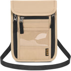 Neck Wallet Lightweight RFID Blocking Waterproof Travel Pouch for Women Men