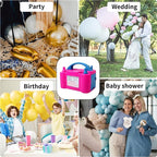 Balloon Pump 600W 110V Electric Balloon Pump Portable Electric Inflator Balloon Air Pump-2 Tying Tools Balloon Blower for Party Decoration