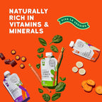 Serenity Kids 6+ Months Certified Organic Baby Food Pouches Veggie Puree - No Sugary Fruits/Added Sugar - 3.5 Oz BPA & Allergen-Free Packaging - Garden Variety Pack - 6 Count Veggie Puree Pouches