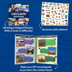 Skillmatics Scrapbooking Kit & Origami Puzzle Book - DIY Folding Brain Teasers, STEM Learning & Travel Toy with 48 Puzzles, Educational Gifts for Girls & Boys Ages 7, 8, 9, 10 & Up