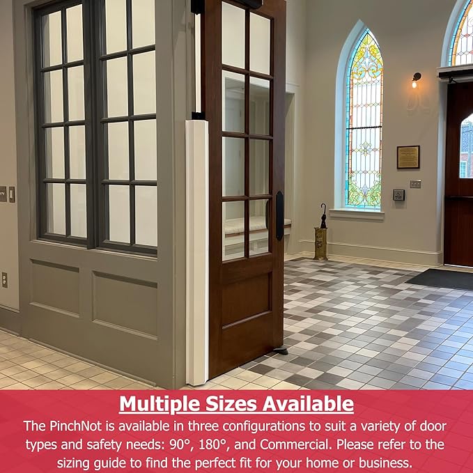 Cardinal Gates PinchNot 90 Degree Door Pinch Guard for Kids Safety-Door Hinge Protector for Babies-CSP23-Door Finger Pinch Shield Single for Front of Door-Child Proof Jamb-Made in USA