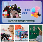 Goody King 100PCS Space Rocket Magnetic Building Blocks |Space Adventure Magnetic Tile Set, STEM Montessori Stacking Toy, Building Playsets for Boys and Girls Ages 3-10,Sensory Tile Christmas