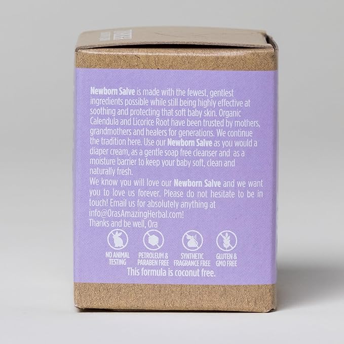 Ora's amazing Herbal, Newborn Salve, Diaper Rash Cream, Calendula Baby Balm, EWG Verified Baby Ointment, Acne Eczema, Butt Cream, Infant Massage, Natural Paraben Free, Good for Sensitive Skin 1 oz