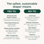 Our Diapers | EWG Verified Safe & Plant-Based Diapers | Leak Protection | Soft Organic Cotton Shell | Chlorine-Free Diaper for Sensitive Skin | Size 6 (27-35 lbs) 78 Count