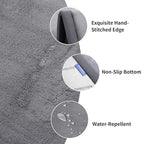 Ultra Soft Baby Play Mat for Floor,1.3" Thick Elasti-Foam 50x50 Playpen Mat for Toddlers Infant kids,Water-Repellent Coral Velvet for Tummy Time,Non-Slip Backing Safe for Crawling,Tatami Style (Dark Grey)